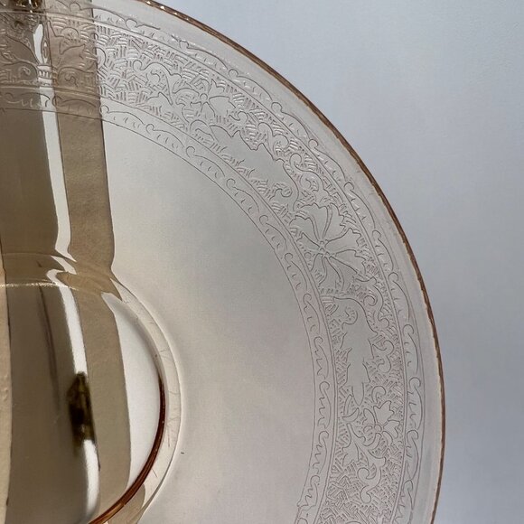 Fostoria Amber #273 Royal Glass Etched Saucer Saucers 1922-33 Lady Leg 869 Opti - Picture 5 of 8